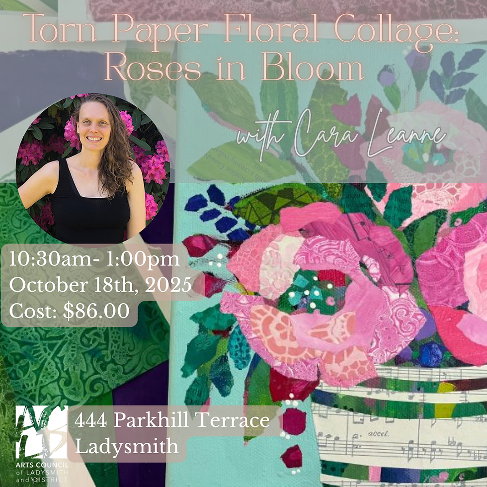 Torn Paper Floral Collage: Roses in Bloom