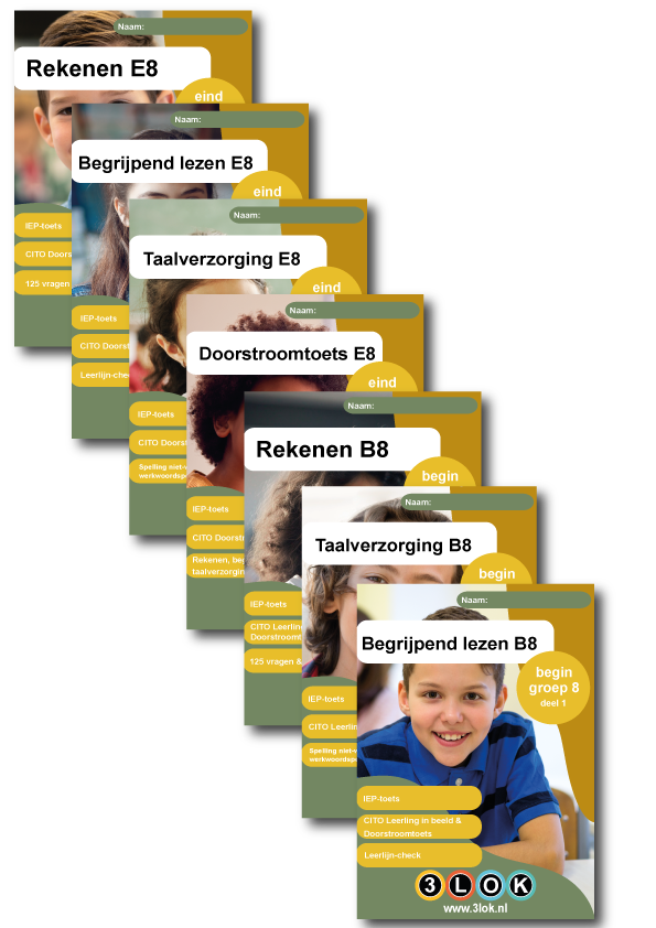 Voordeelset oefenboeken groep 8 voor IEP toets en Cito Leerling in Beeld