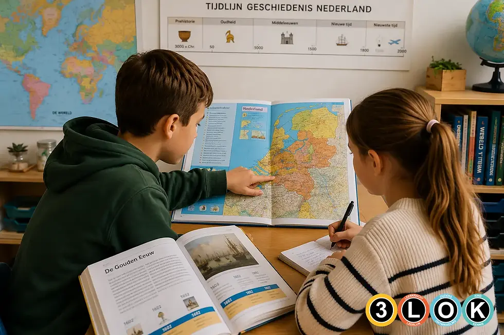 Aardrijkskunde les in atlas groep 5 3lok onderwijs