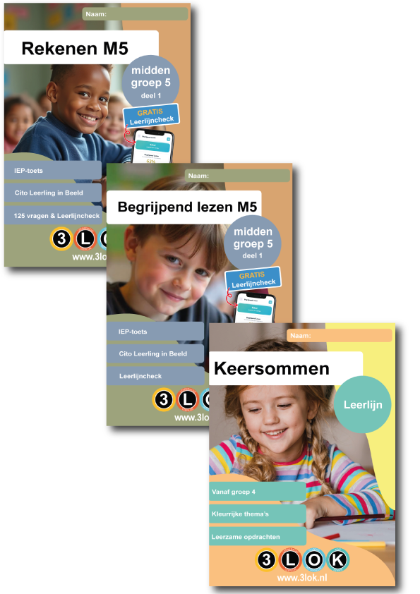 Oefenboeken groep 5 midden – rekenen, begrijpend lezen & keersommen