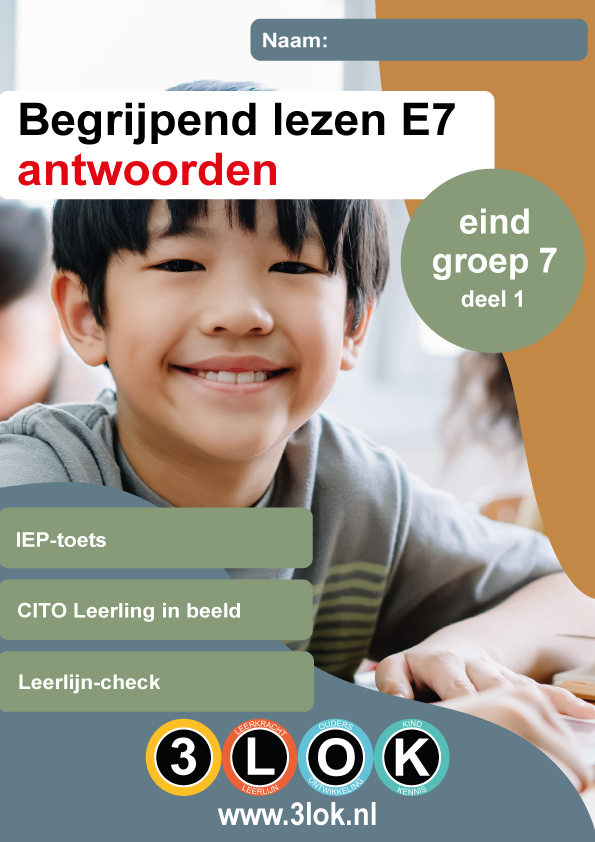 Groep 7 Antwoordenboek oefenboek begrijpend lezen eind groep 7 deel 1 | 3lok ...