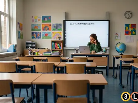 Leerkracht Annet bespreekt de resultaten van de Staat van het Onderwijs 2026 in groep 8