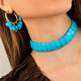 5694 - Brinco Argola Broto Turquesa
5692 - Chocker Turquesa