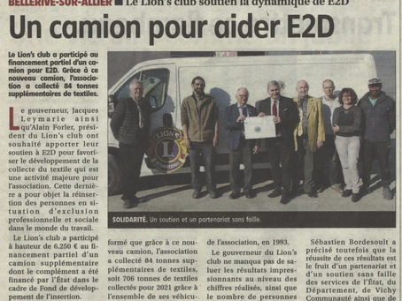 UN CAMION POUR AIDER E2D