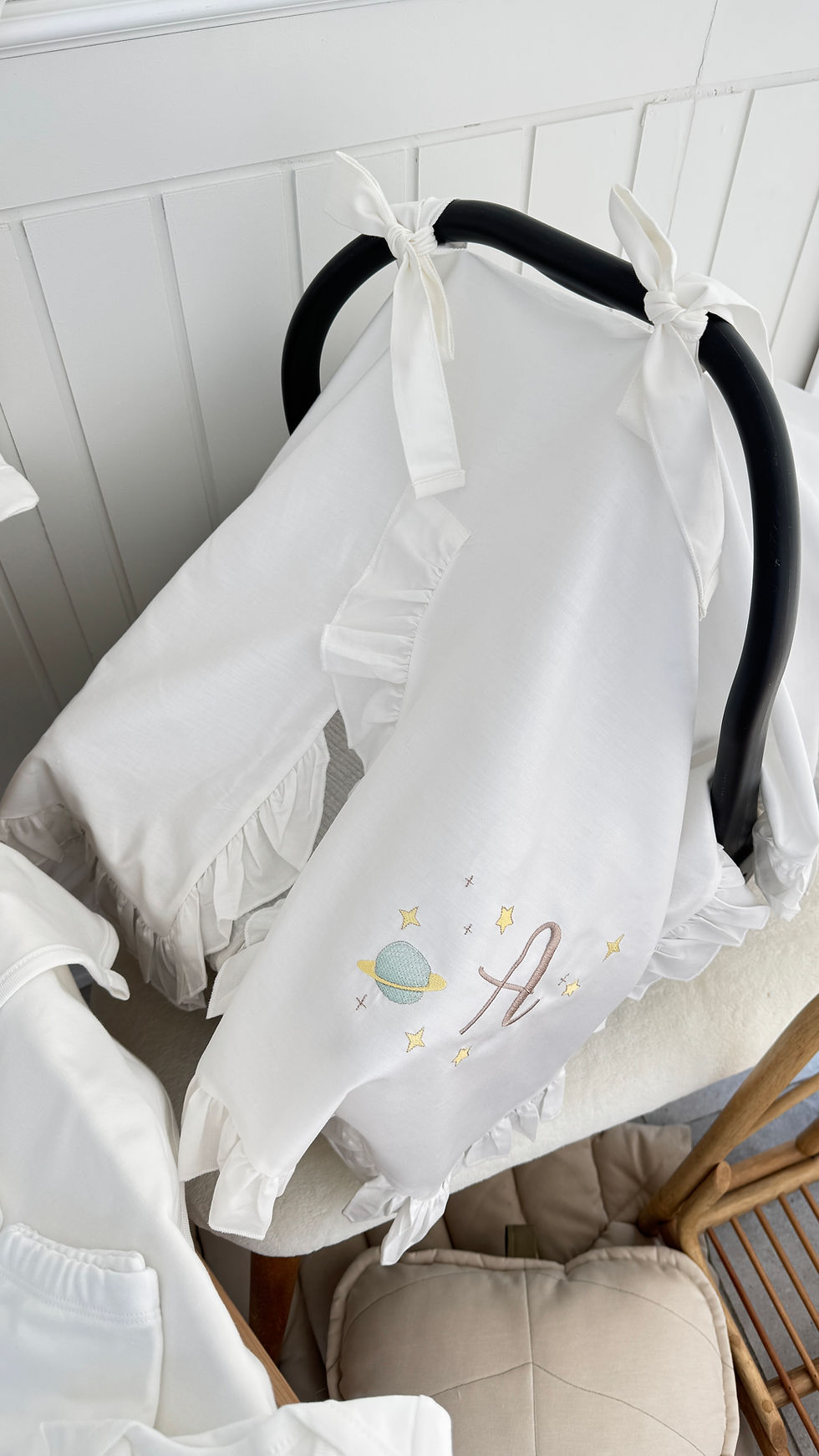 Küçük resim: 10 parça hastane çıkışı yastık ve Puset örtüsü 