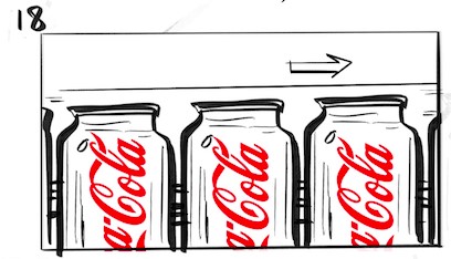 Раскадровка. Игровой ролик для премии HR Brand от Coca-Cola