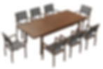 HIGOLD Carlo 8+1 Pieces Patio Dining Set featuring an extendable dining table and eight armchairs