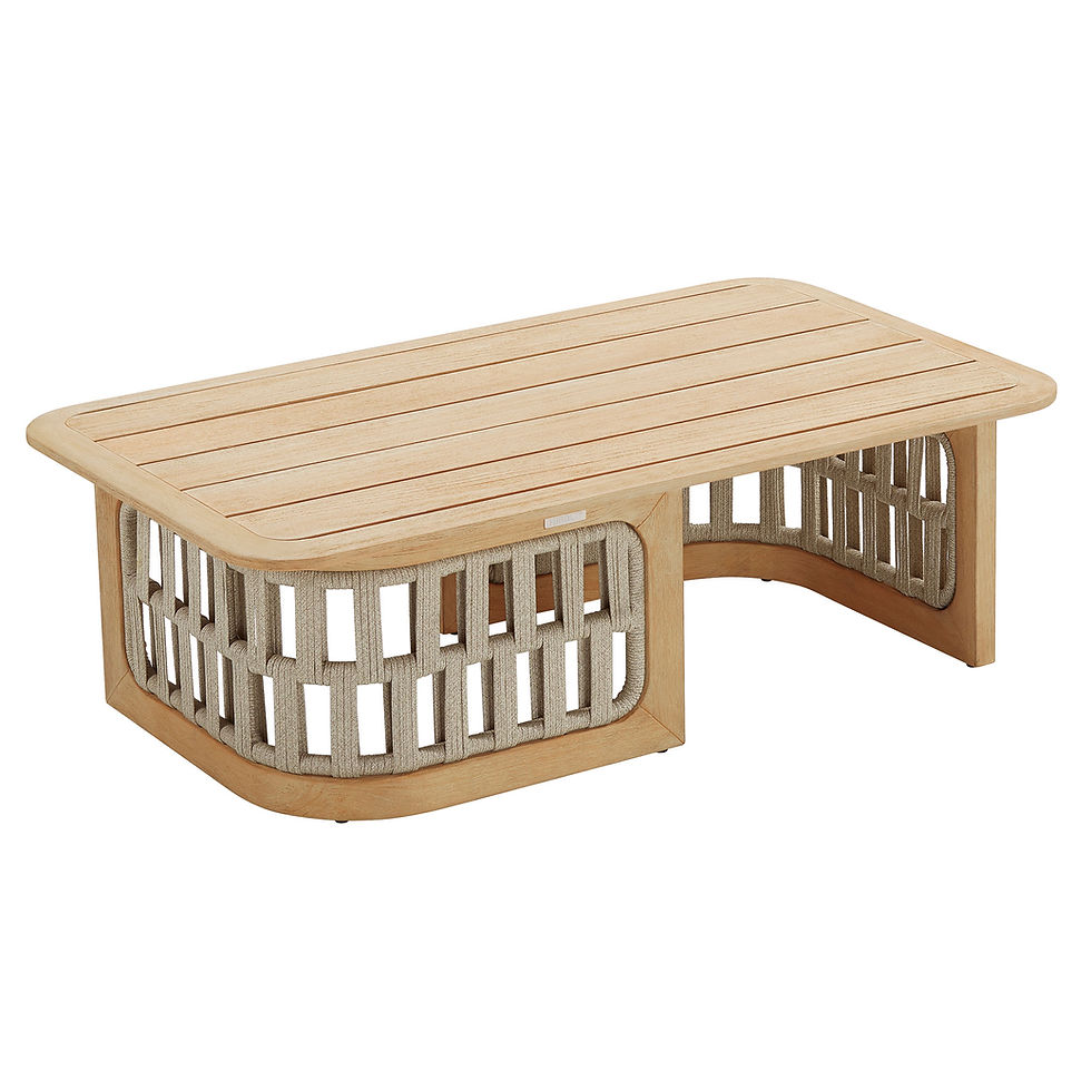 Thumbnail: HIGOLD Riva 4-Piece Outdoor Patio Sofa Set, 5-Seater Teak Patio Conversation Set