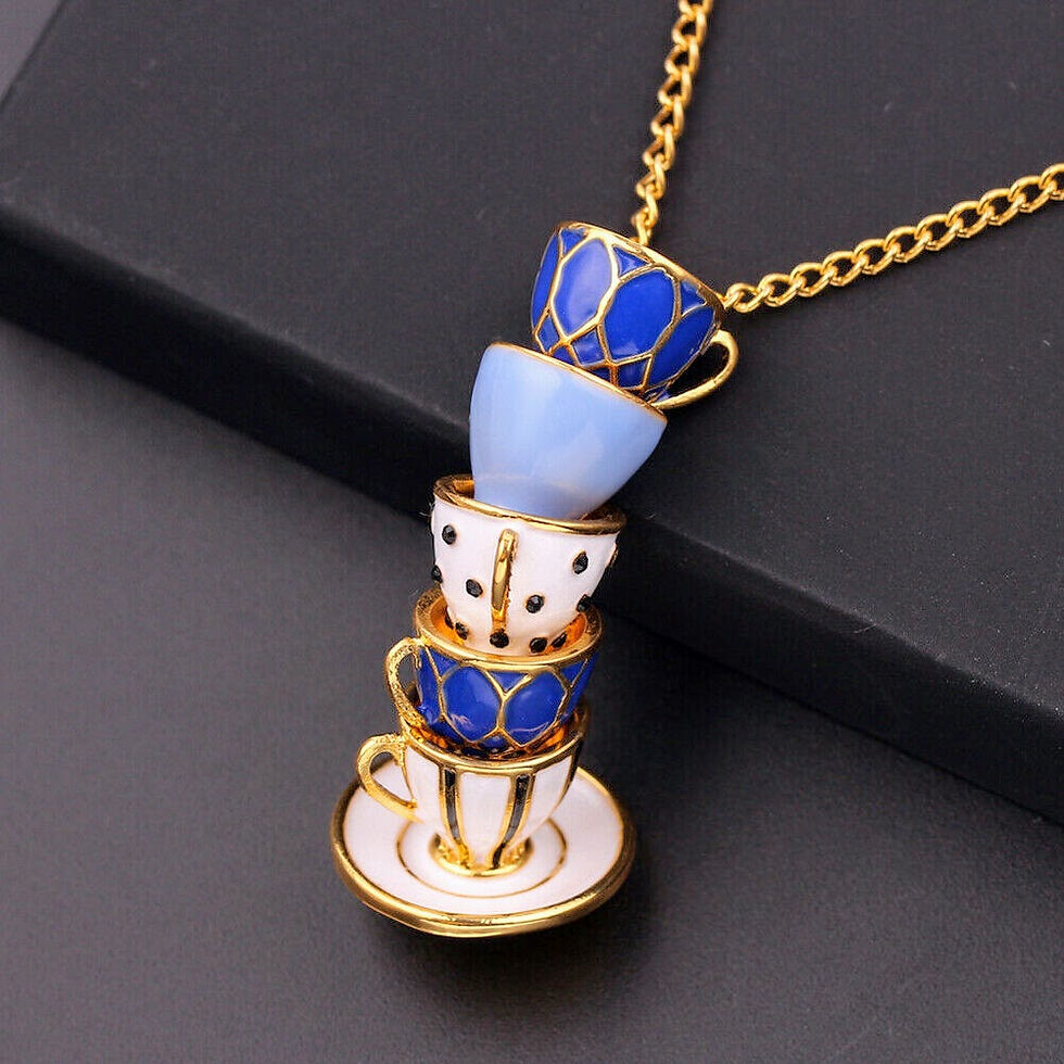 Thumbnail: Tipsy Tea Cup Necklace