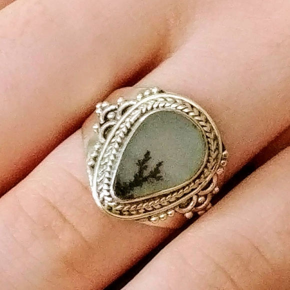 Thumbnail: Russian Dendritic Sterling Ring