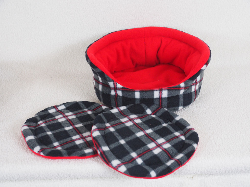 Black Tartan Cuddle Cup Bed