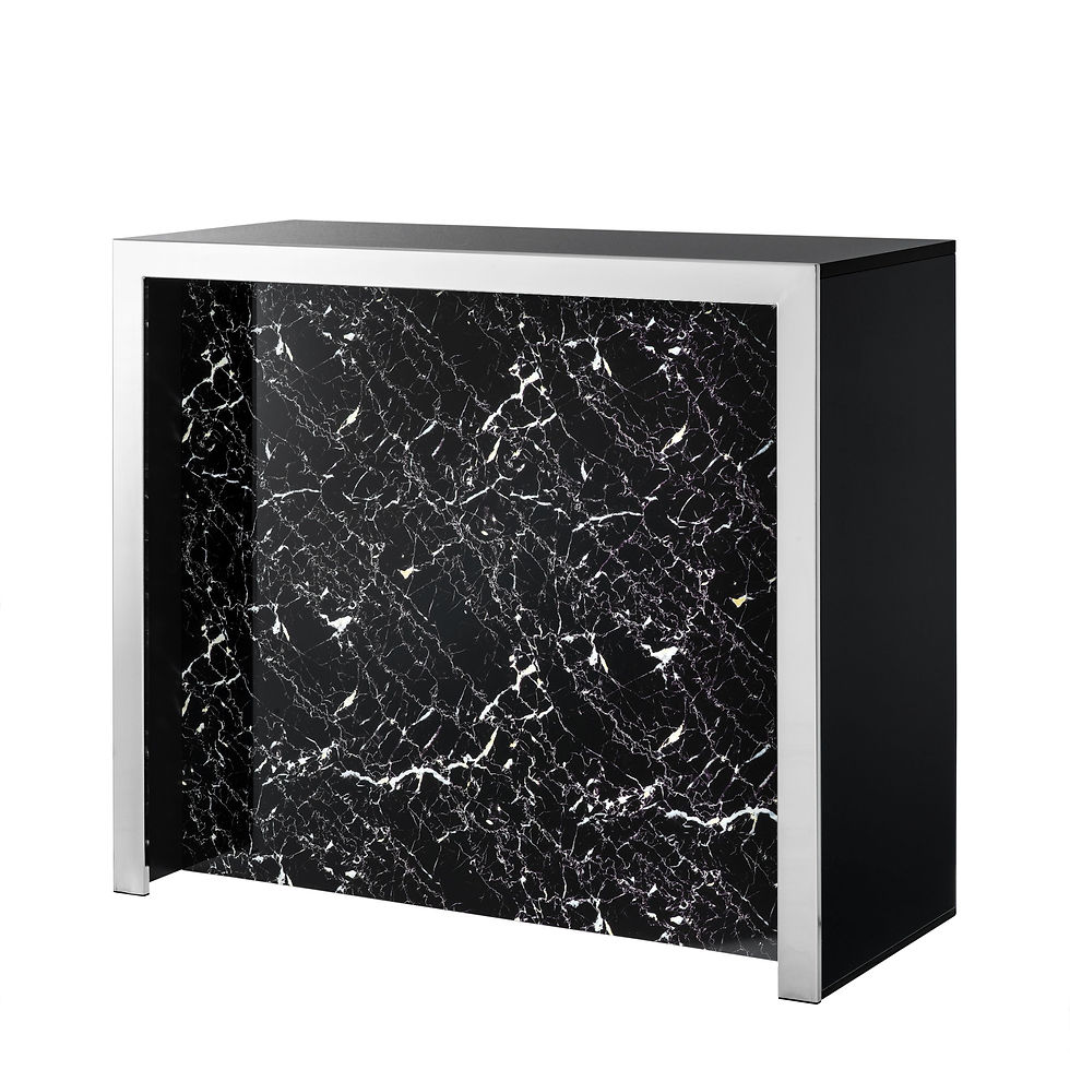 Black Faux Marble Bar Grimaldi