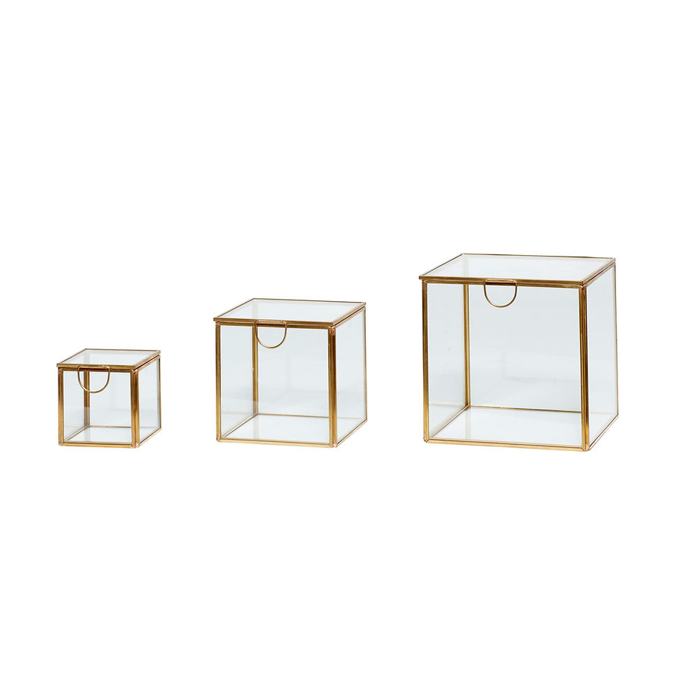 Brass Glass Boxes