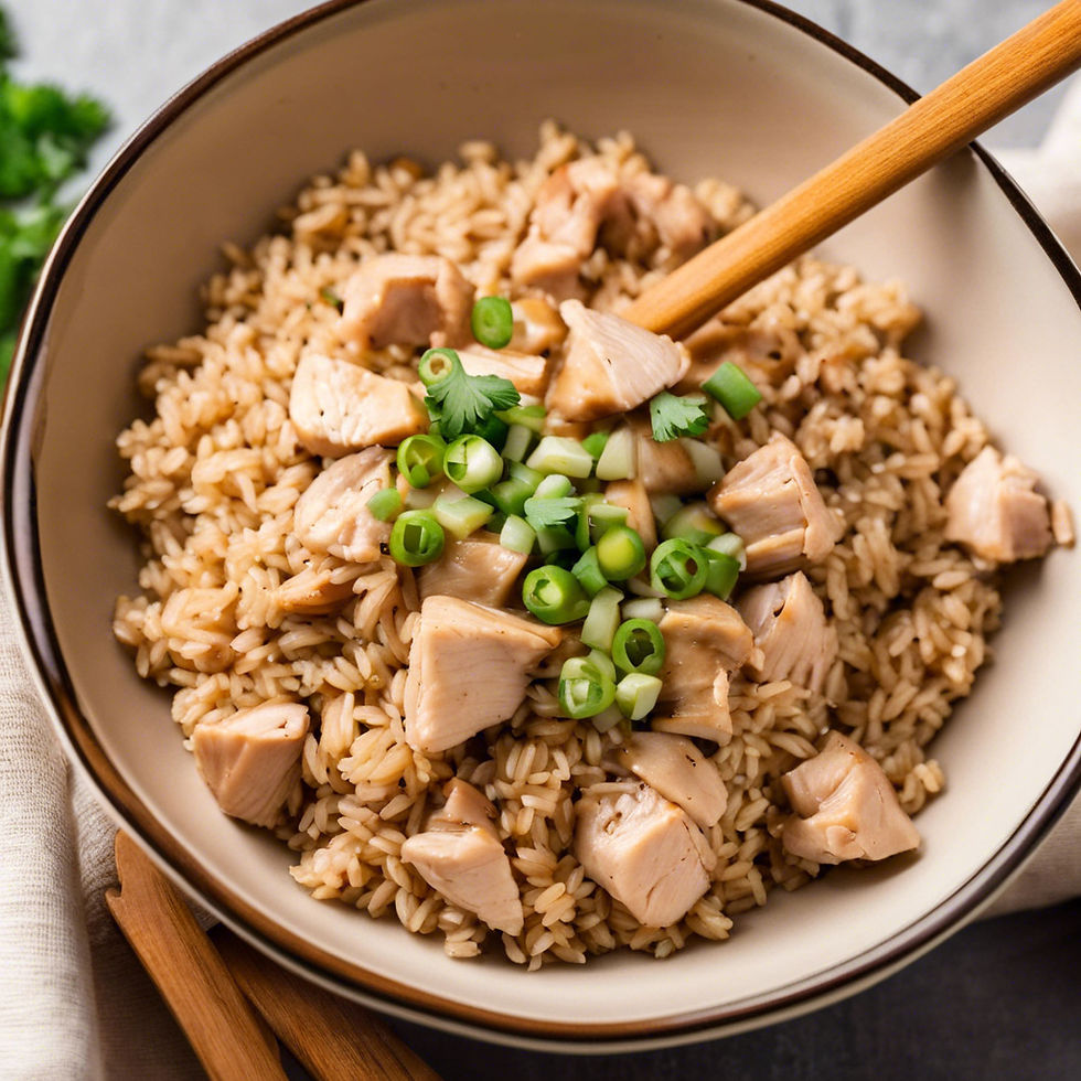 Miniatura: Cubo de pollo y arroz liofilizado
