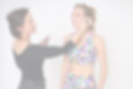 Lisa doing retouches on set with a model