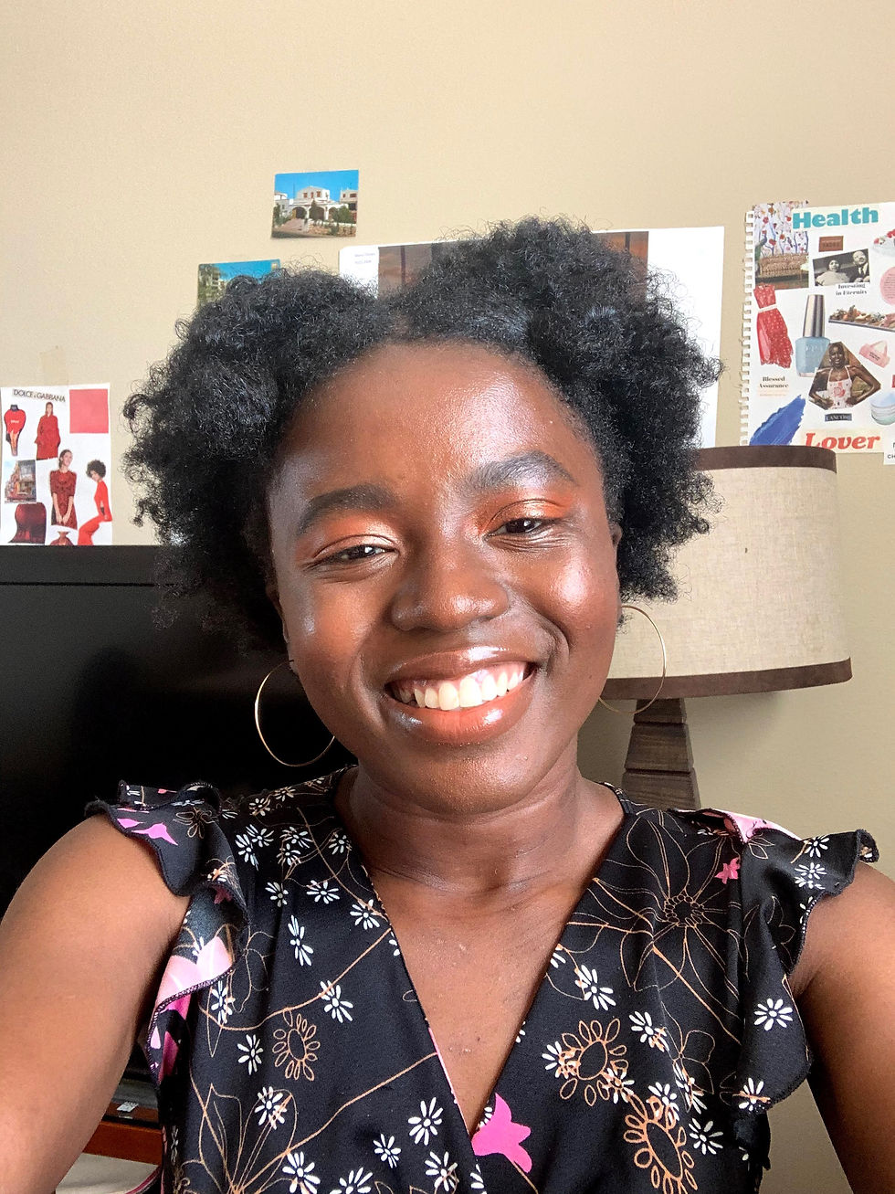 natural glowy makeup on brown skin