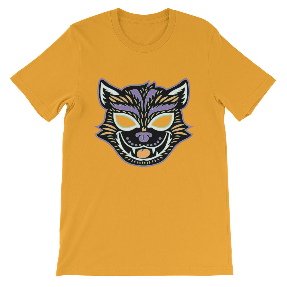 Masquerade Retro Cat Mask Short-Sleeve Unisex T-Shirt