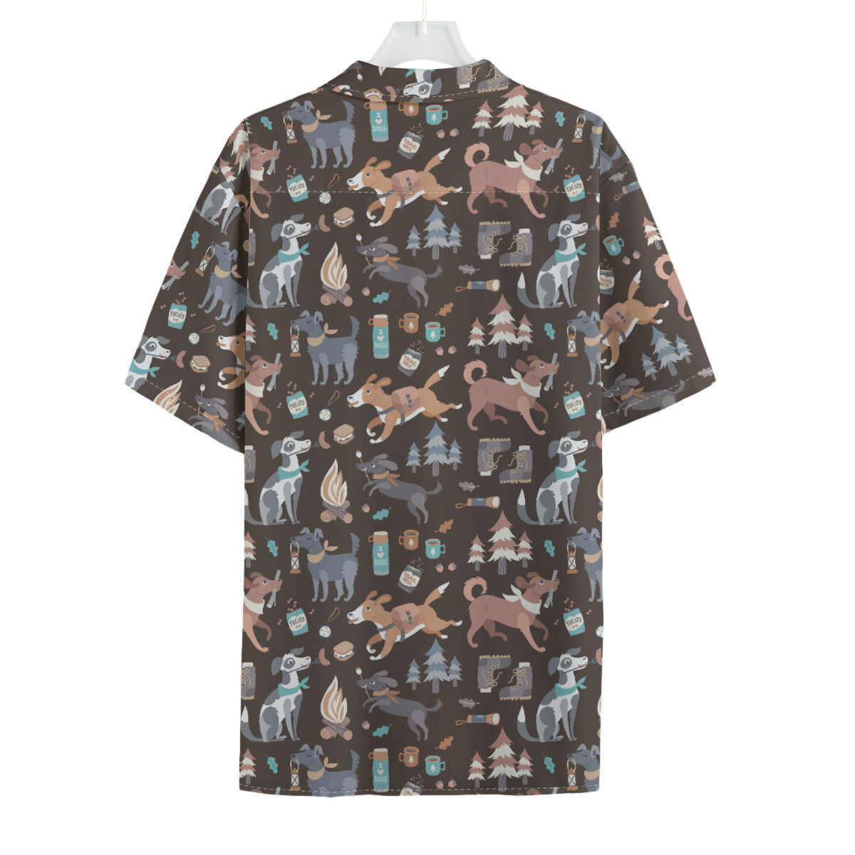 Pupper Campers Forest Brown Hawaiian Shirt