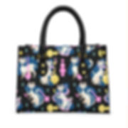 I Dream of Genie Cats in Black Structured Mini Tote Handbag