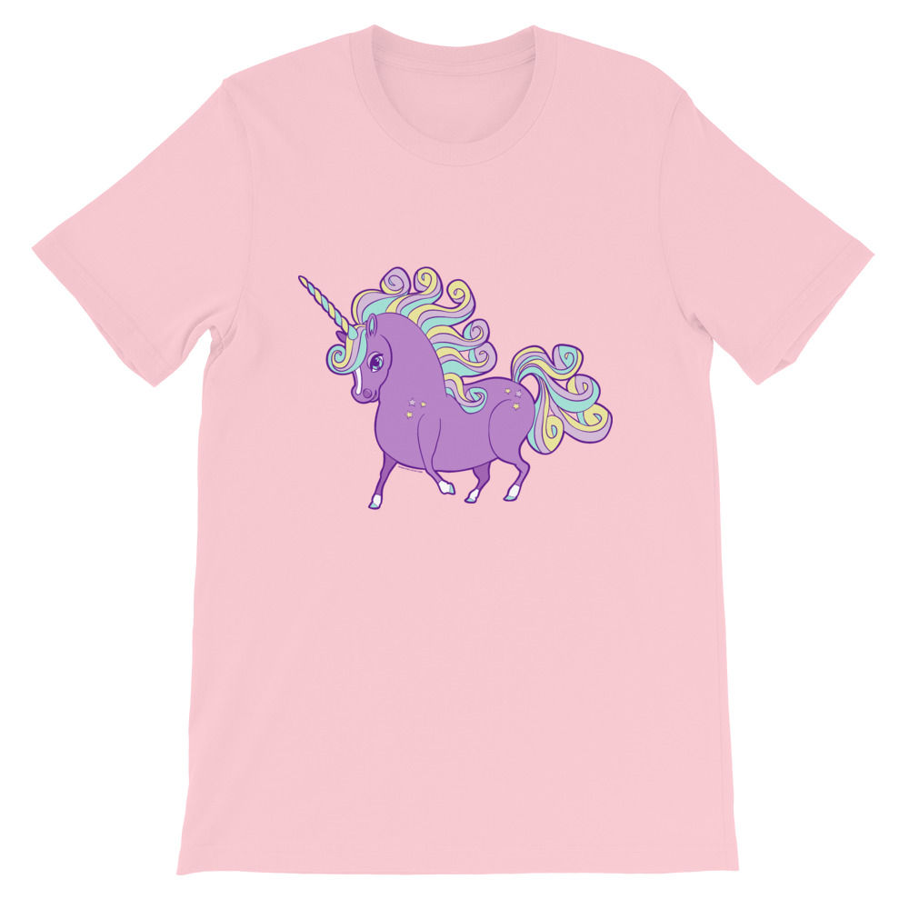 Purple Prancing Ponycorn Short-Sleeve Unisex T-Shirt