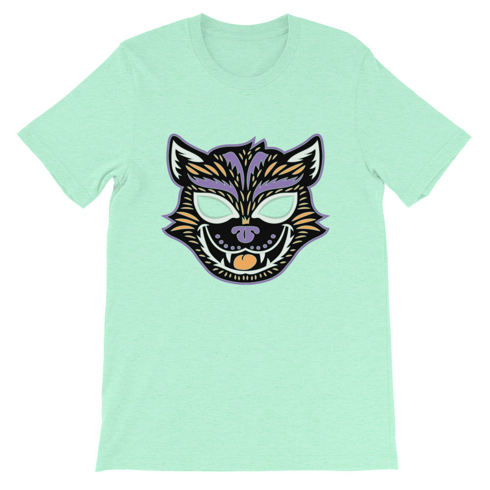 Masquerade Retro Cat Mask Short-Sleeve Unisex T-Shirt