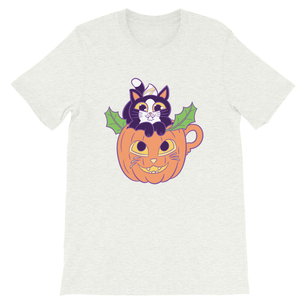 Pumpkin Latte Cat Short-Sleeve Unisex T-Shirt