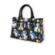 I Dream of Genie Cats in Black Structured Mini Tote Handbag