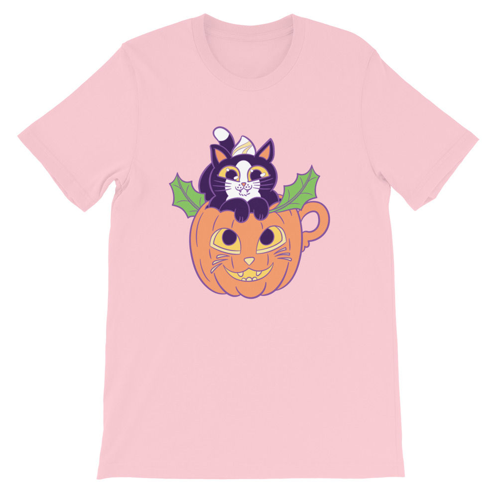 Pumpkin Latte Cat Short-Sleeve Unisex T-Shirt