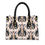 Thumbnail: Art Deco Cats in Pink Women's Tote Bag With Black Handle