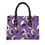Thumbnail: Moon Cats in Purple Women's Tote Bag With Black Handle