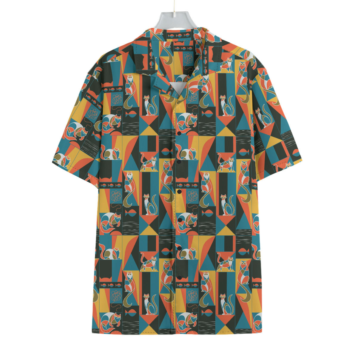 Mid Century Moden Cats Hawaiian Shirt