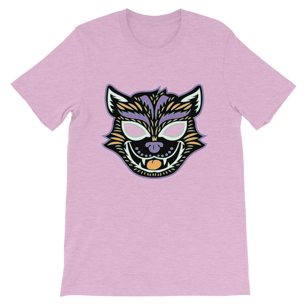Masquerade Retro Cat Mask Short-Sleeve Unisex T-Shirt