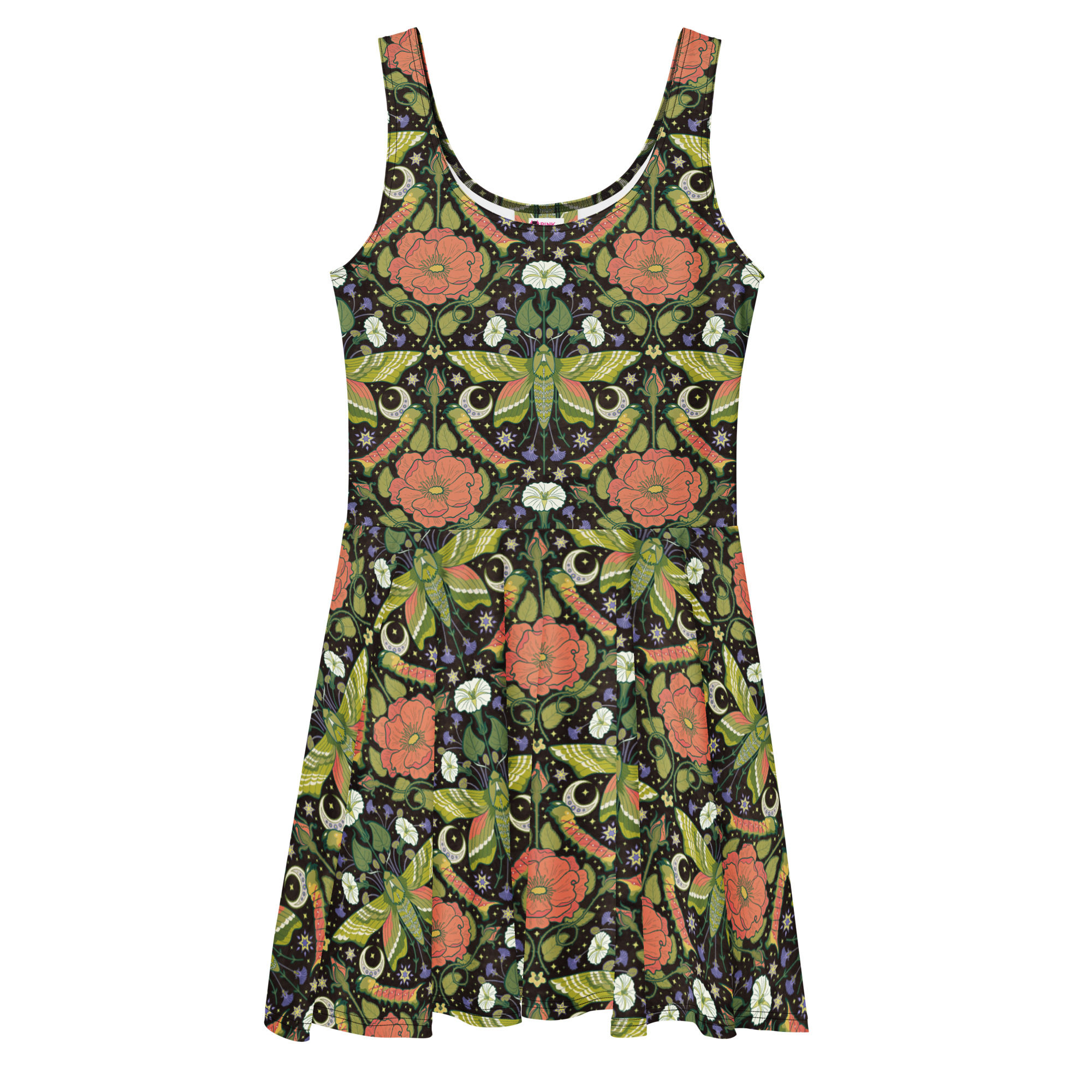 Magical Herbarium Skater Dress in Dark Night
