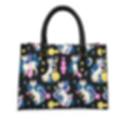 I Dream of Genie Cats in Black Structured Mini Tote Handbag