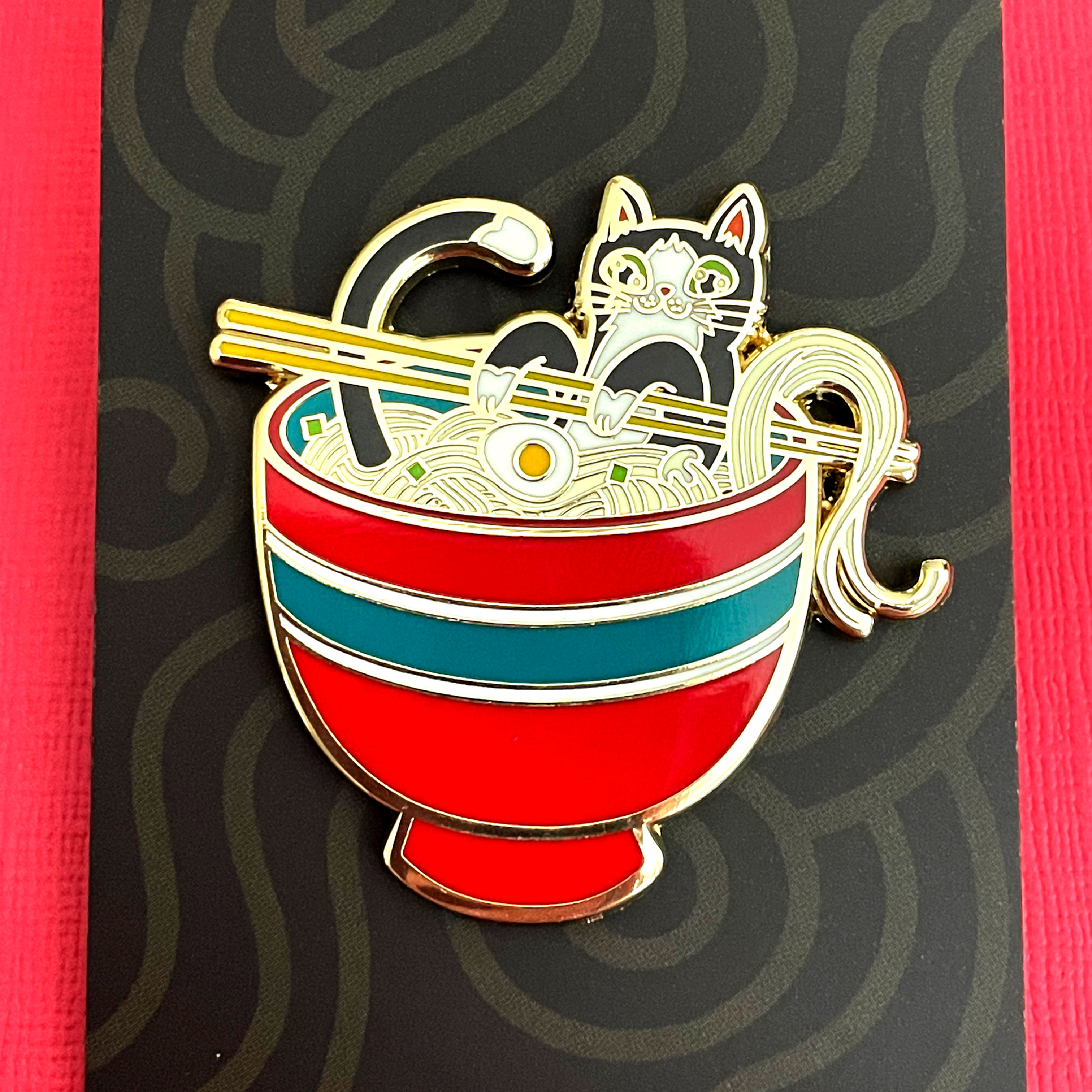 Tuxedo Cat Rowrmen Cat Enamel Pin
