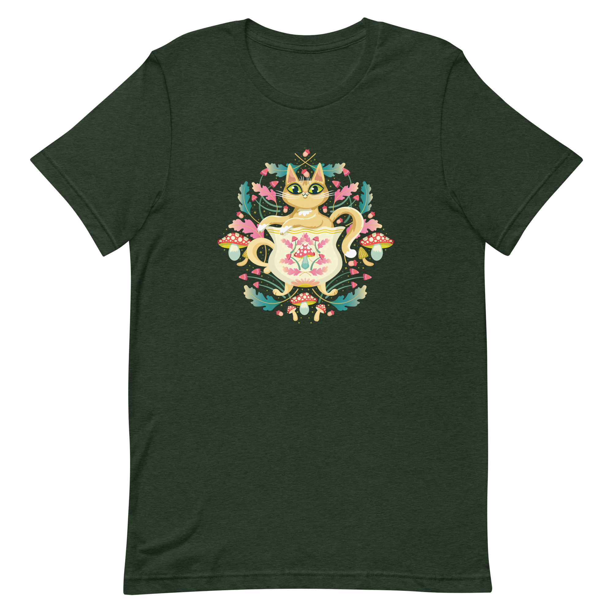 Mushroom Kittea Time Unisex t-shirt