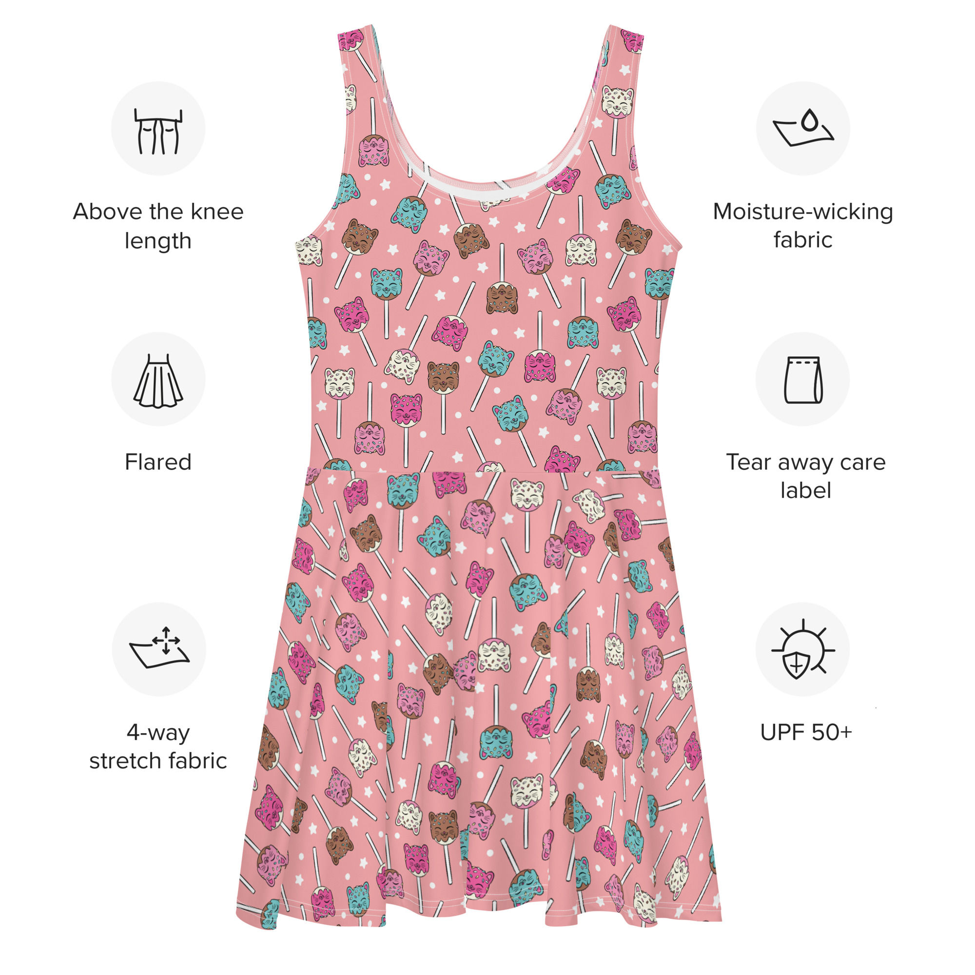 KItty Pops Skater Dress in Pink