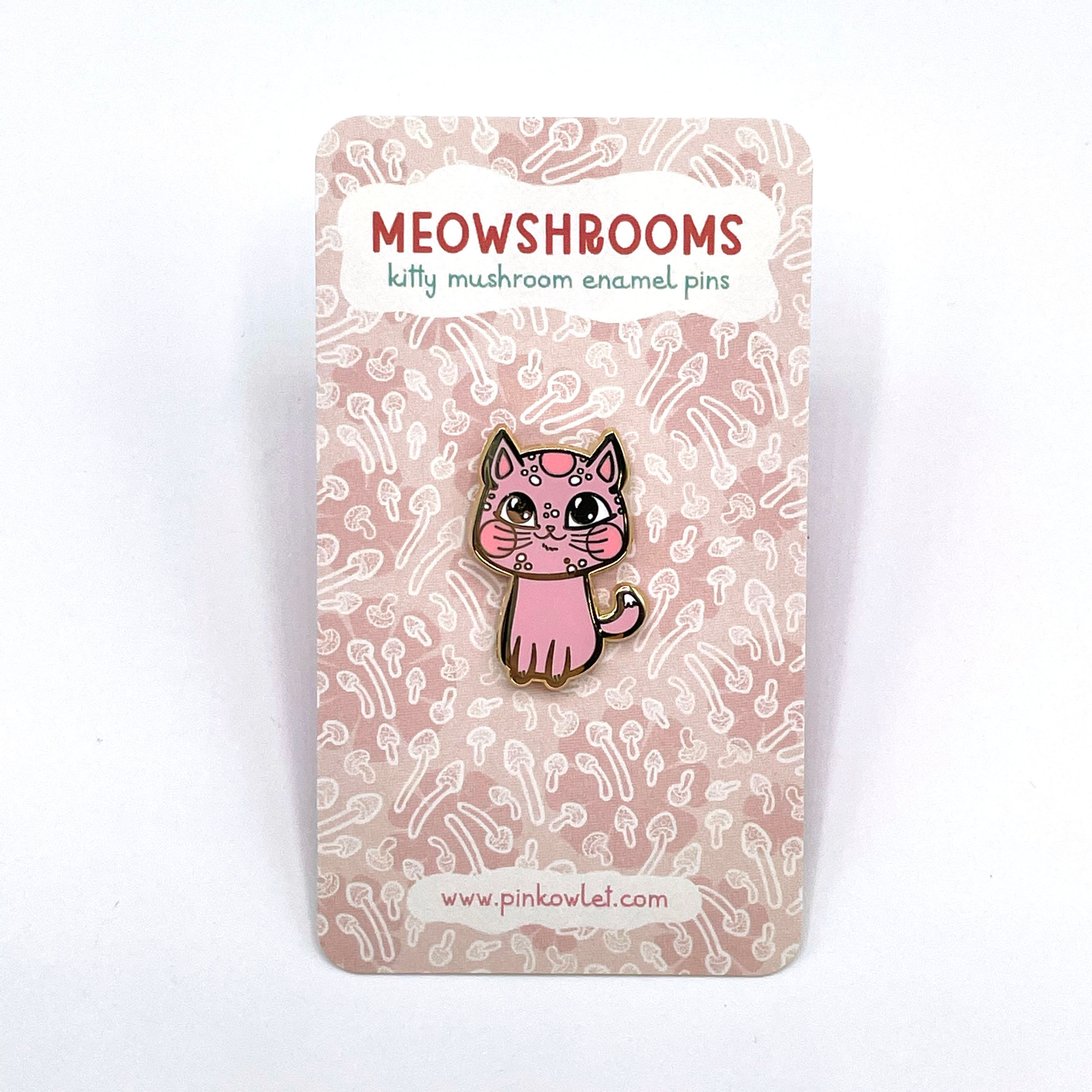 Pink Meowshroom Enamel Pin