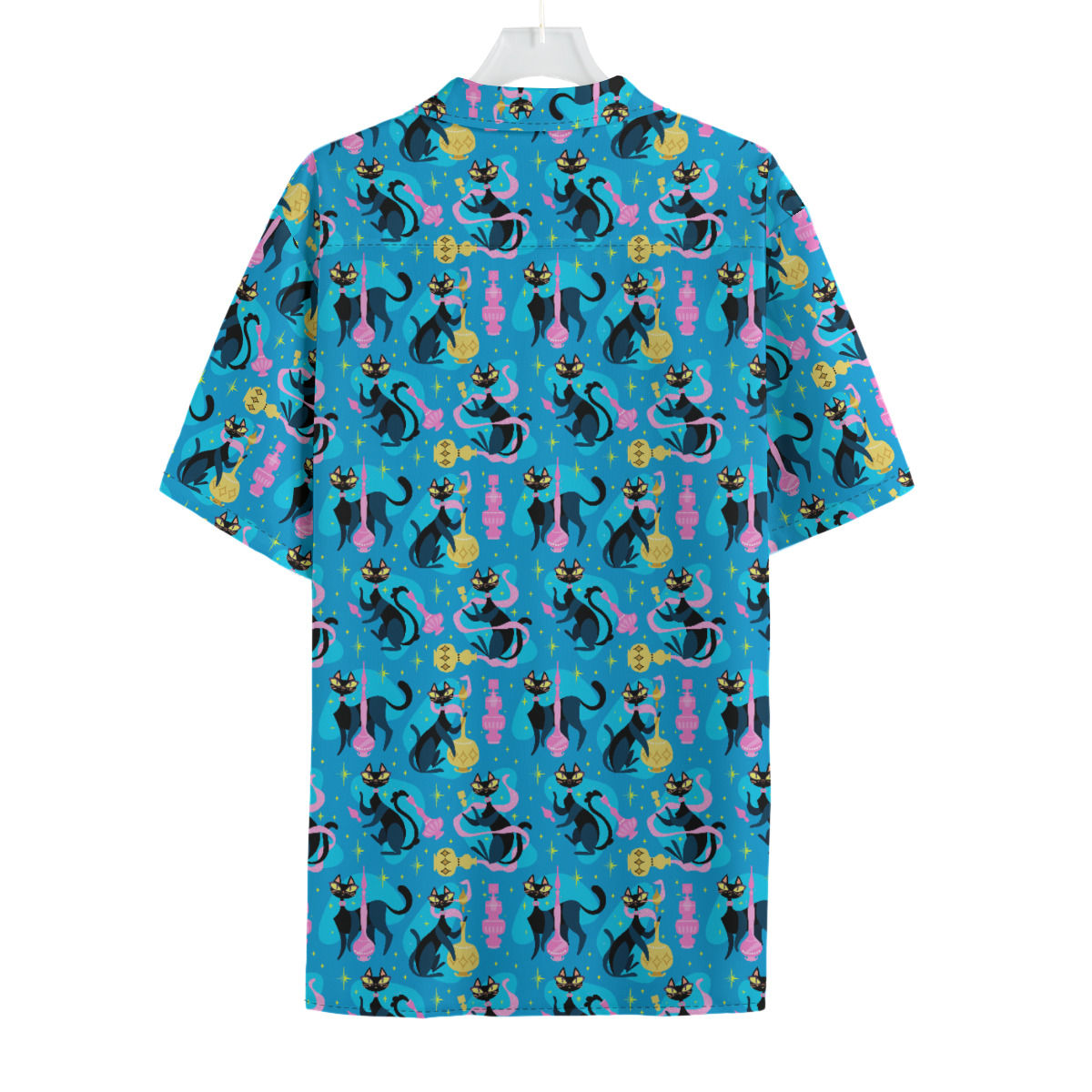 Retro Genie Cats in Blue Hawaiian Shirt
