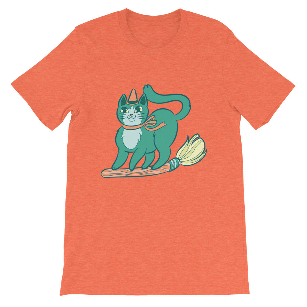 Teal Kitty Witch Short-Sleeve Unisex T-Shirt