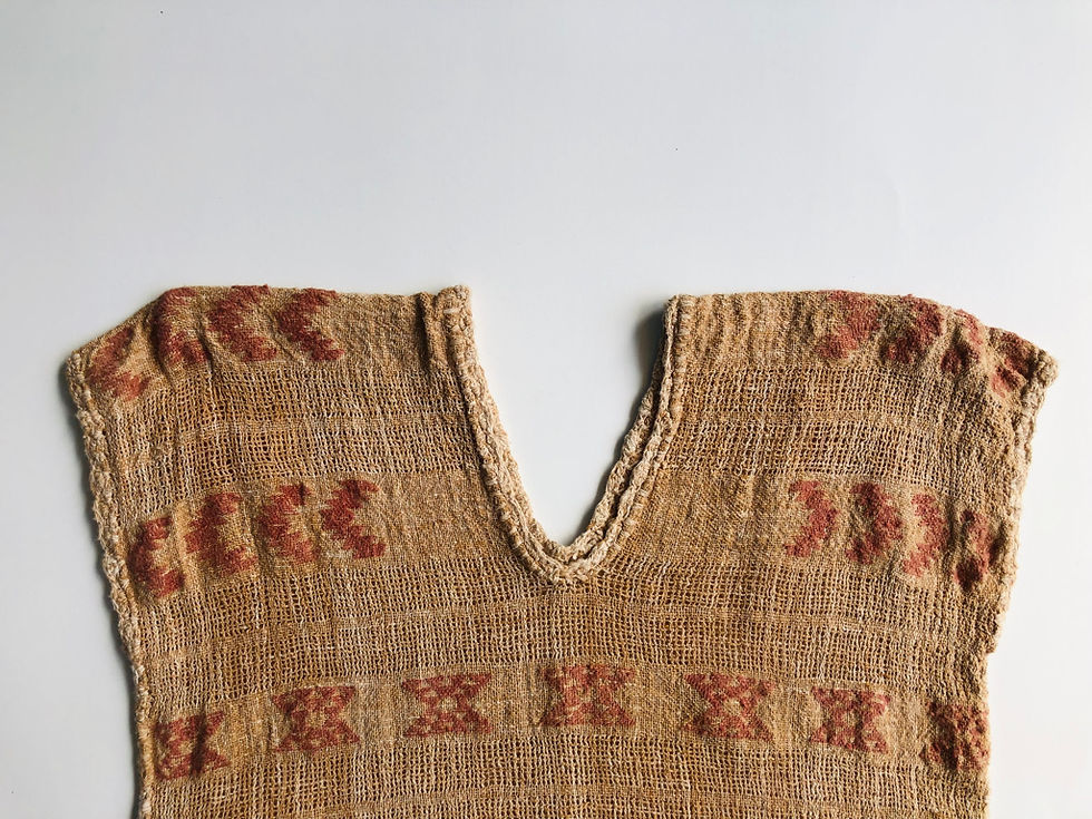 Miniatura: Blusa Mixta con Brocado en Palo de Brasil