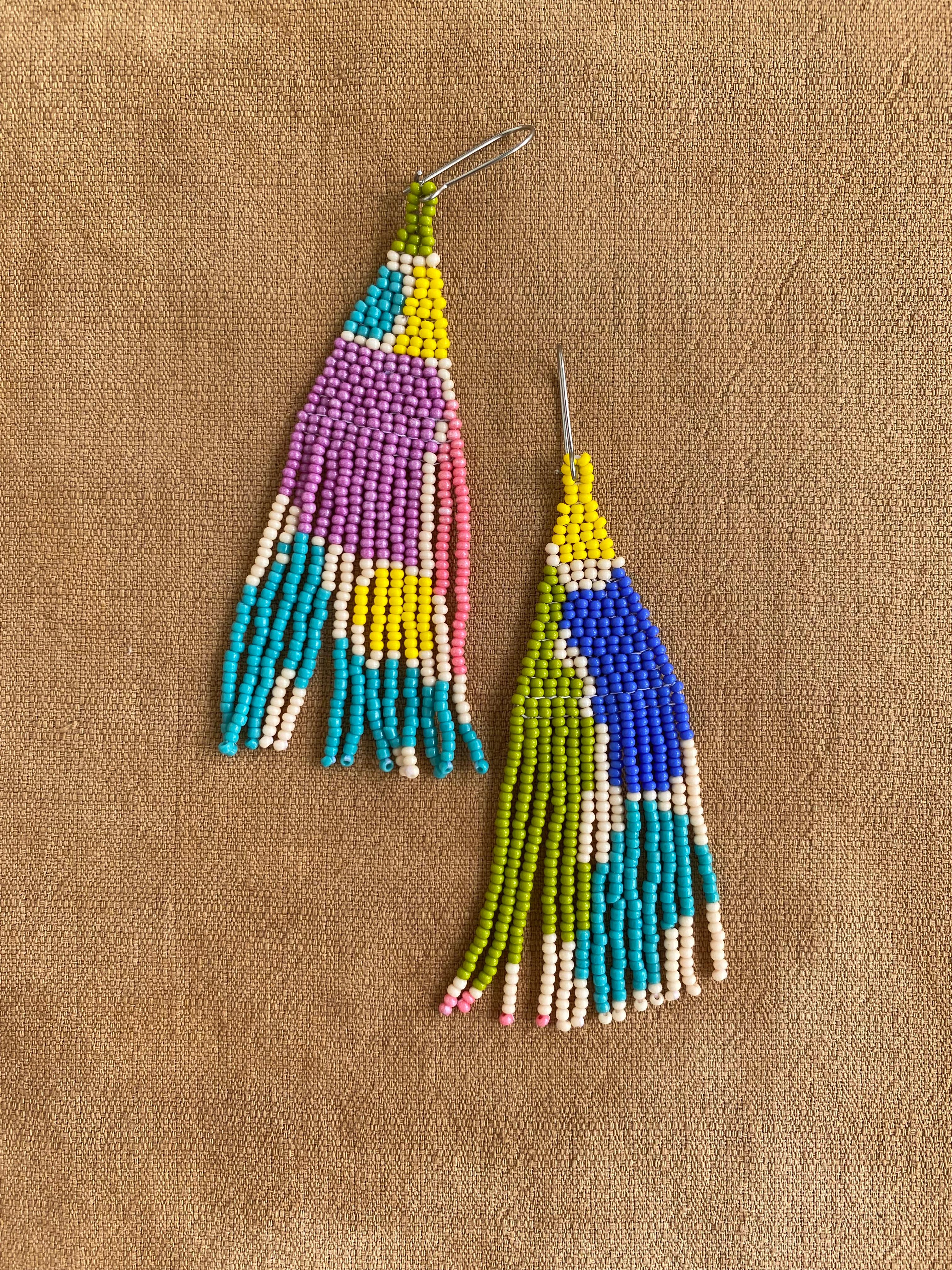 Aretes de Chaquira - Magenta