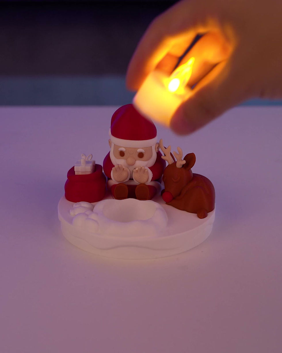 Miniatura: Fogueira do Papai Noel | Suporte de vela LED