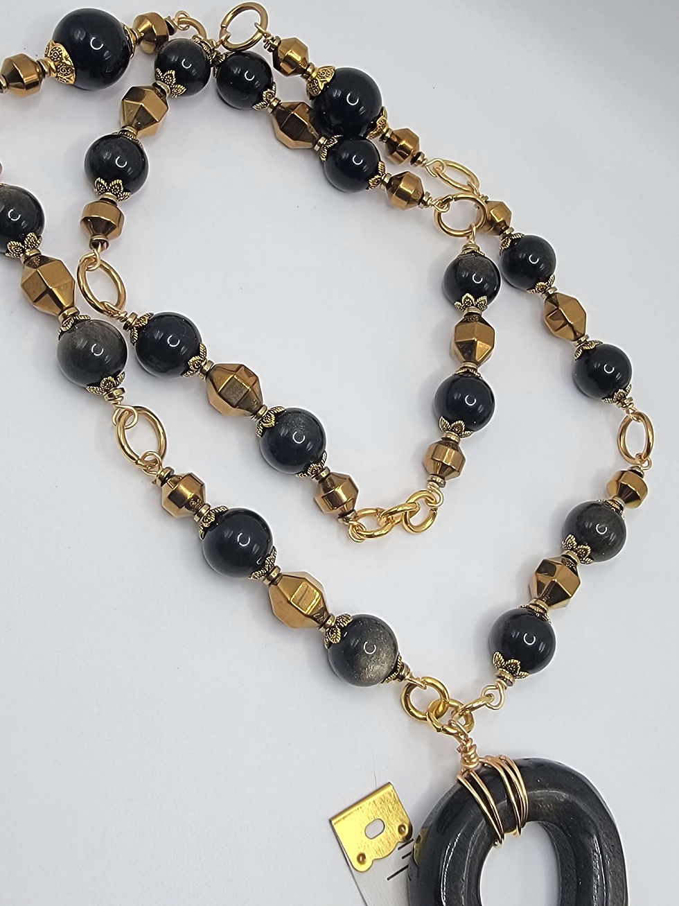 Thumbnail: Solid Obsidian Ankh Necklace
