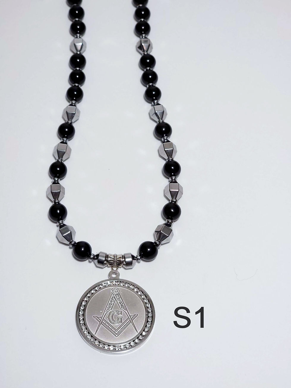 Thumbnail: Black Onyx and Silver-plated Hematite