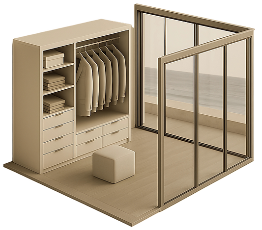 Walk In Closet 3D Render