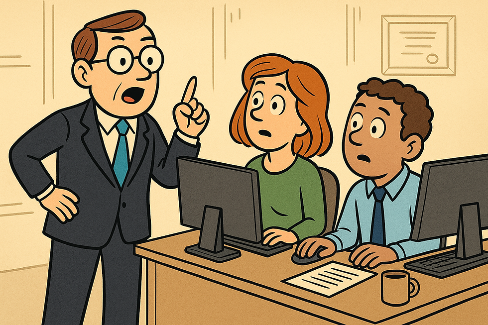 "When the person who has no idea how the work gets done… tells the people who actually do it exactly how to do it."