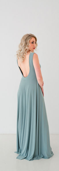 Gelique Couture's Aria Dress In Sage Stretch - Bridesmaids Dresses and Evening Wear South Africa