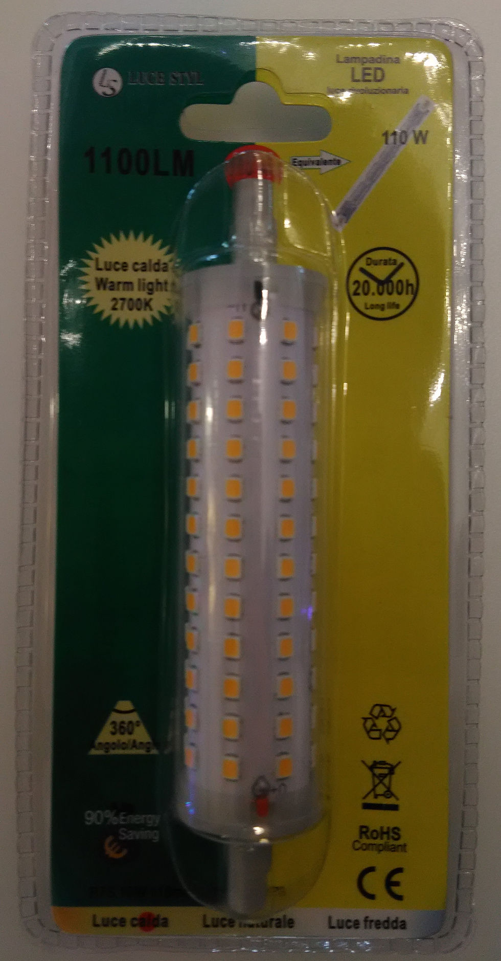 Miniatura: LAMPADINA LED R7S 10W 220V LUCE CALDA / NATURALE / FREDDA