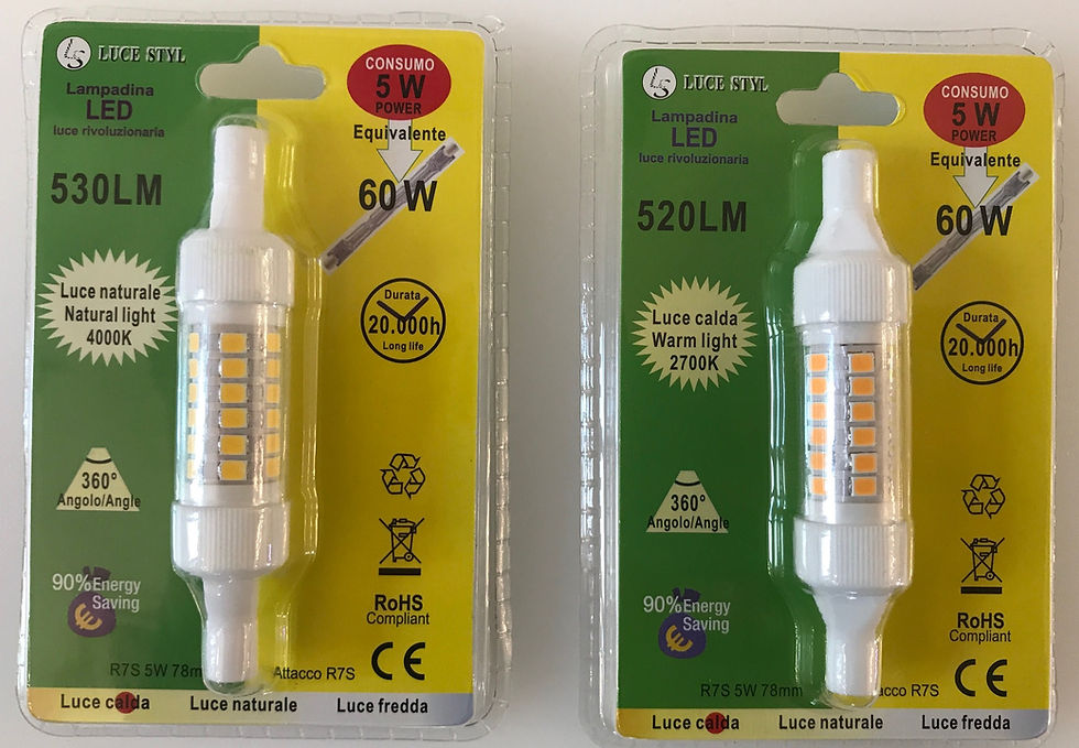 Miniatura: LAMPADINA LED R7S 5W luce calda o naturale